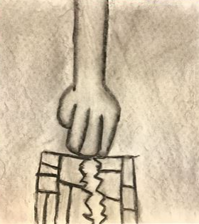 BLM Fist in Charcoal